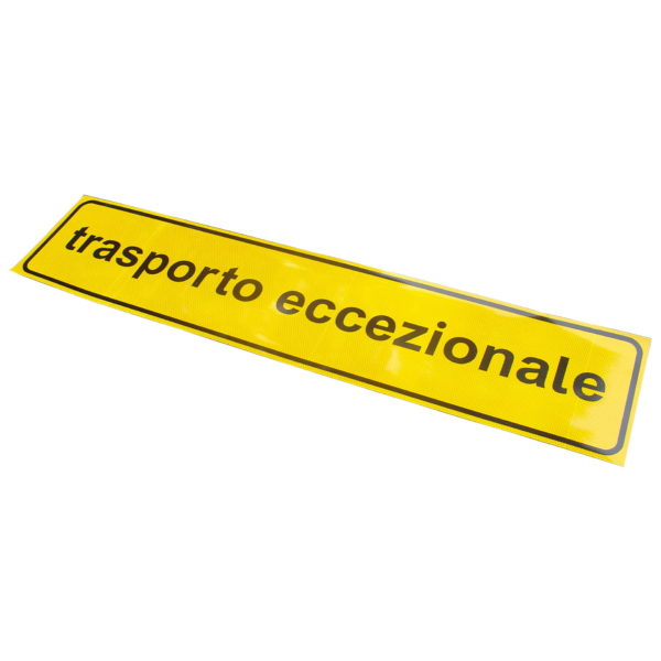 Adesivo trasporto eccezionale 120x25 cm.